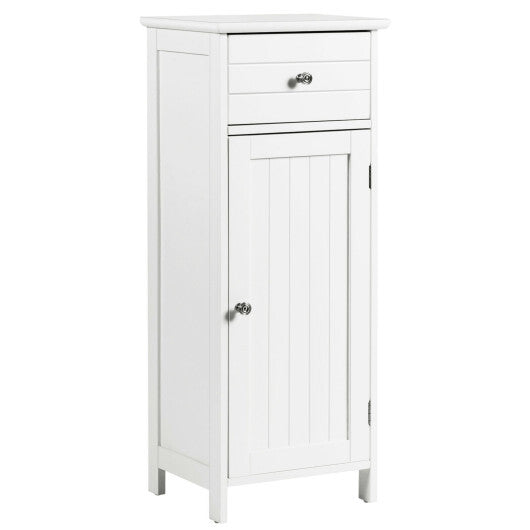 Wooden Bathroom Floor Storage Cabinet with Drawer and Shelf LuxuryLifeWay Online Store