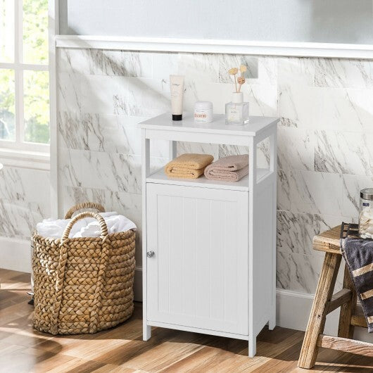 Floor Cabinet Multifunction Storage Rack Organizer Stand - Color: White LuxuryLifeWay Online Store