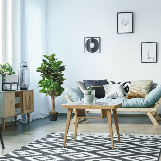 4 Feet Artificial Fiddle Leaf Fig Tree Decorative Planter LuxuryLifeWay Online Store