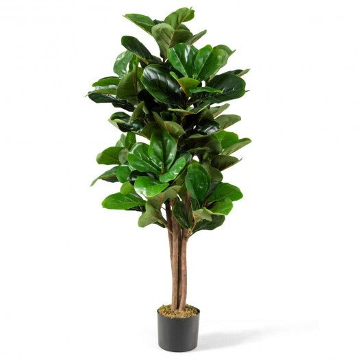 4 Feet Artificial Fiddle Leaf Fig Tree Decorative Planter LuxuryLifeWay Online Store