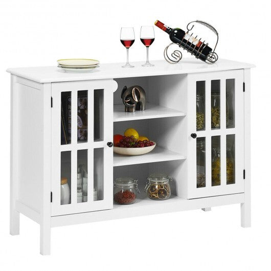 Wooden TV Stand Console Cabinet for 50 Inch TV-White LuxuryLifeWay Online Store
