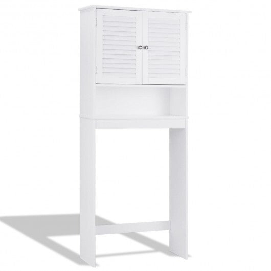 Over The Toilet Storage Cabinet with Double Doors and Adjustable Shelf LuxuryLifeWay Online Store