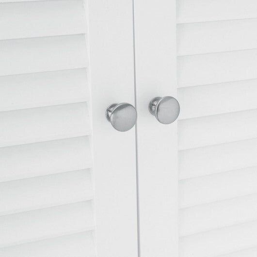 Over The Toilet Storage Cabinet with Double Doors and Adjustable Shelf LuxuryLifeWay Online Store