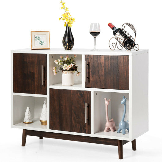 Wood Display Sideboard Storage Cabinet with Storage Compartments LuxuryLifeWay Online Store