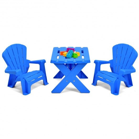 3-Piece Plastic Children Play Table Chair Set-Red LuxuryLifeWay Online Store
