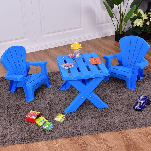 3-Piece Plastic Children Play Table Chair Set-Red LuxuryLifeWay Online Store