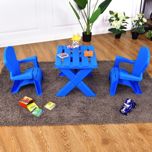 3-Piece Plastic Children Play Table Chair Set-Red LuxuryLifeWay Online Store