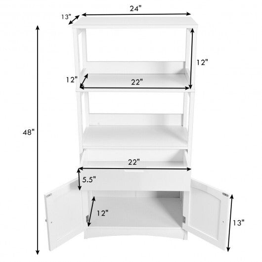 Bathroom Storage Cabinet with Drawer and Shelf Floor Cabinet LuxuryLifeWay Online Store