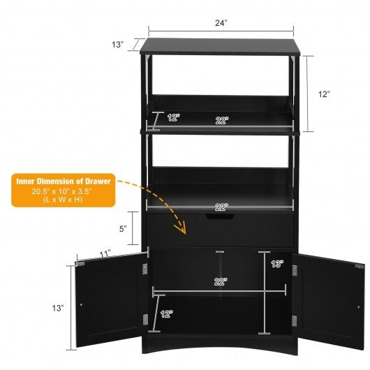 Bathroom Storage Cabinet with Drawer and Shelf Floor Cabinet LuxuryLifeWay Online Store
