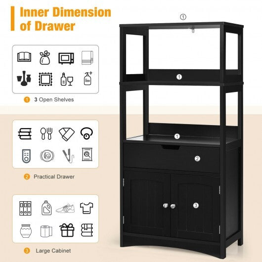 Bathroom Storage Cabinet with Drawer and Shelf Floor Cabinet LuxuryLifeWay Online Store