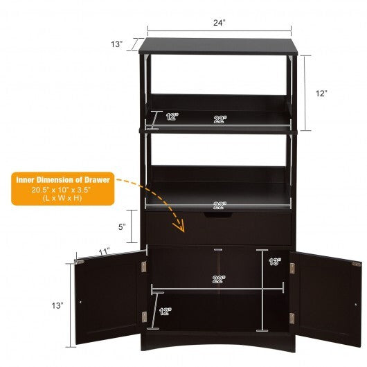 Bathroom Storage Cabinet with Drawer and Shelf Floor Cabinet LuxuryLifeWay Online Store