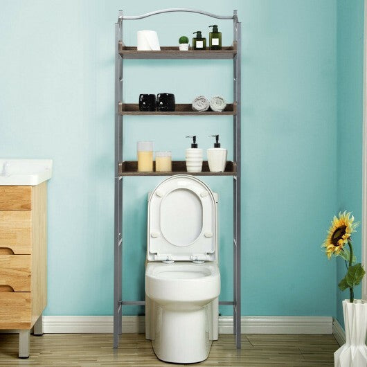 3-Tier Over-The-Toilet Bathroom Spacesaver Storage Rack-Silver - Color: Silver LuxuryLifeWay Online Store