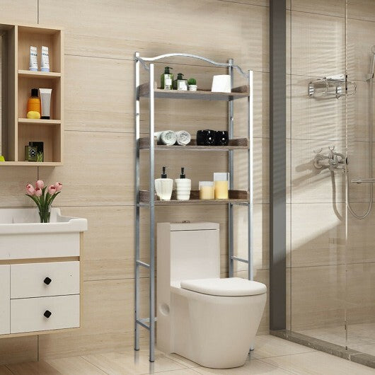 3-Tier Over-The-Toilet Bathroom Spacesaver Storage Rack-Silver - Color: Silver LuxuryLifeWay Online Store