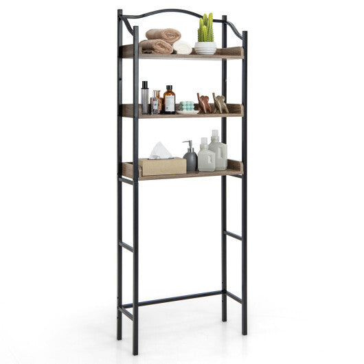 3-Tier Over-The-Toilet Bathroom Spacesaver Storage Rack-Silver