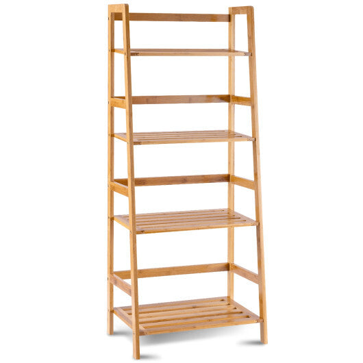 47.5 Inch 4-Tier Multifunctional Bamboo Bookcase Storage Stand Rack LuxuryLifeWay Online Store