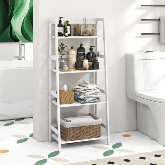 47.5 Inch 4-Tier Multifunctional Bamboo Bookcase Storage Stand Rack LuxuryLifeWay Online Store