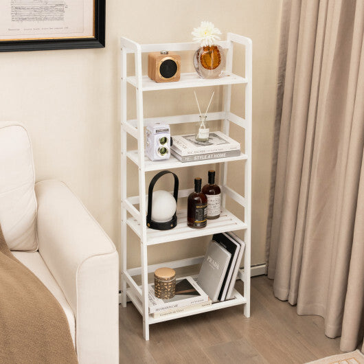 47.5 Inch 4-Tier Multifunctional Bamboo Bookcase Storage Stand Rack LuxuryLifeWay Online Store