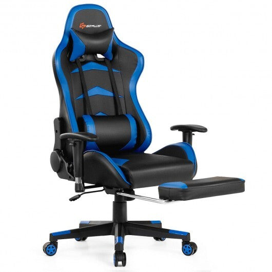 Massage Gaming Chair with Footrest-Pink LuxuryLifeWay Online Store