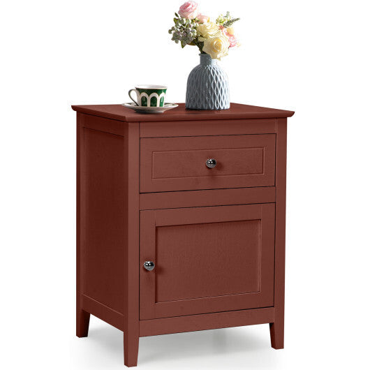 2-Tier Accent Table with Spacious Tabletop-Cherry - Color: Walnut LuxuryLifeWay Online Store