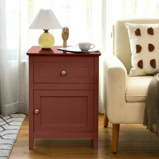 2-Tier Accent Table with Spacious Tabletop-Cherry - Color: Walnut LuxuryLifeWay Online Store