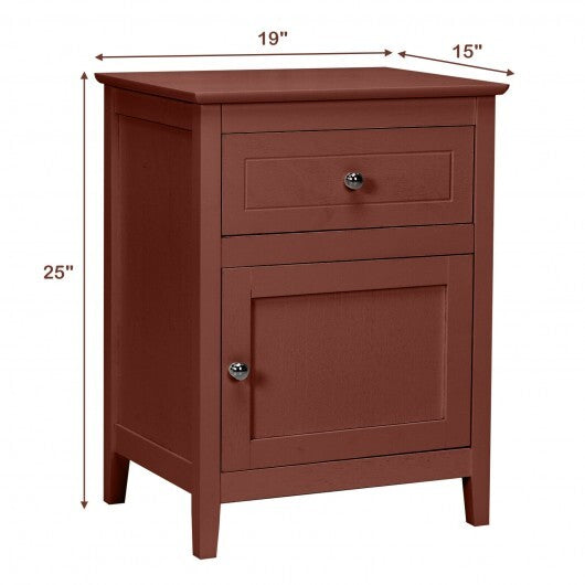 2-Tier Accent Table with Spacious Tabletop-Cherry - Color: Walnut LuxuryLifeWay Online Store