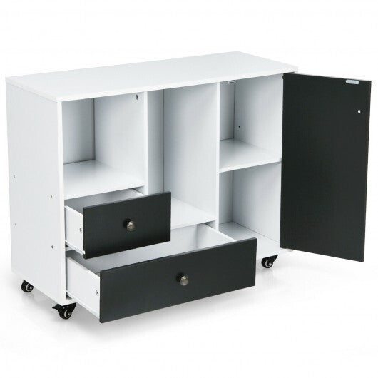 Lateral Mobile Filing Cabinet with 2 Drawers-Black - Color: Black LuxuryLifeWay Online Store