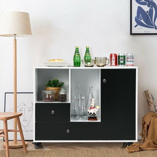 Lateral Mobile Filing Cabinet with 2 Drawers-Black - Color: Black LuxuryLifeWay Online Store