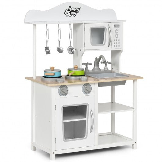 Wooden Pretend Play Kitchen Set for Kids with Accessories and Sink LuxuryLifeWay Online Store