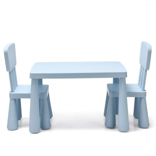 3 Pieces Toddler Multi Activity Play Dining Study Kids Table and Chair Set-Blue - Color: Blue LuxuryLifeWay Online Store