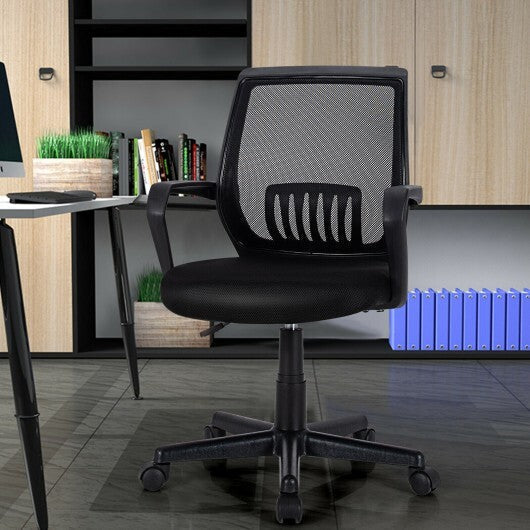 Mid-Back Mesh Height Adjustable Executive Chair with Lumbar Support - Color: Black LuxuryLifeWay Online Store