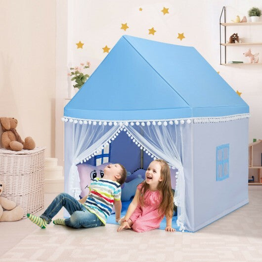 Kids Play Tent Large Playhouse Children Play Castle Fairy Tent Gift with Mat-Pink LuxuryLifeWay Online Store