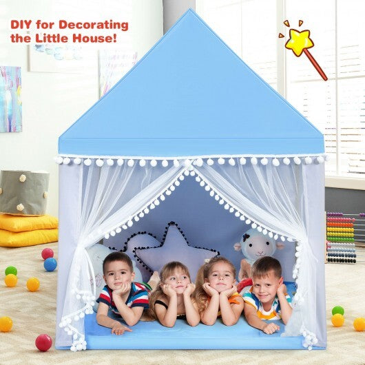 Kids Play Tent Large Playhouse Children Play Castle Fairy Tent Gift with Mat-Pink LuxuryLifeWay Online Store