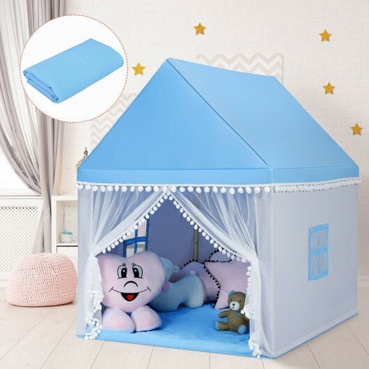 Kids Play Tent Large Playhouse Children Play Castle Fairy Tent Gift with Mat-Pink LuxuryLifeWay Online Store