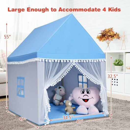 Kids Play Tent Large Playhouse Children Play Castle Fairy Tent Gift with Mat-Pink LuxuryLifeWay Online Store