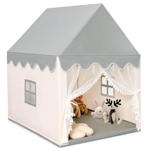 Kids Large Play Castle Fairy Tent with Mat-Beige - Color: Beige LuxuryLifeWay Online Store