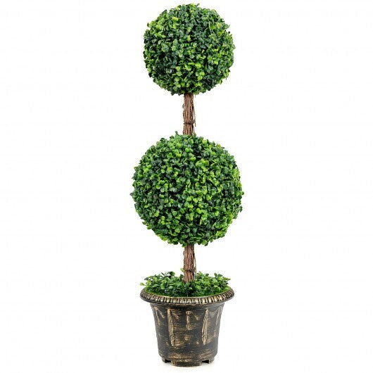 36 Inch Artificial Double Ball Tree Indoor and Outdoor UV Protection LuxuryLifeWay Online Store