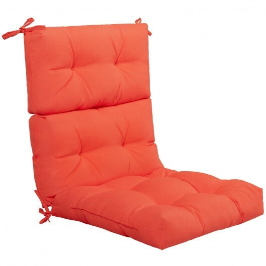 22 x 44 Inch Tufted Outdoor Patio Chair Seating Pad-Orange - Color: Orange LuxuryLifeWay Online Store