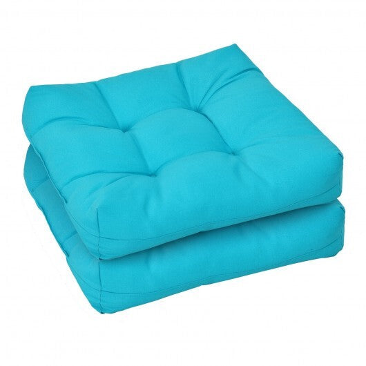 21 Inch x 21 Inch Patio Chair Seat Cushion Pads for Indoor and Outdoor-Turquoise - Color: Turquoise LuxuryLifeWay Online Store