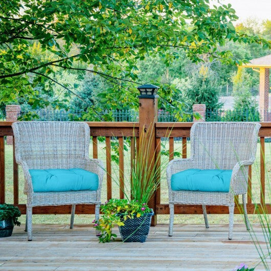 21 Inch x 21 Inch Patio Chair Seat Cushion Pads for Indoor and Outdoor-Turquoise - Color: Turquoise LuxuryLifeWay Online Store