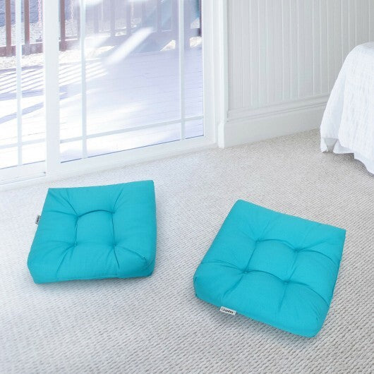 21 Inch x 21 Inch Patio Chair Seat Cushion Pads for Indoor and Outdoor-Turquoise - Color: Turquoise LuxuryLifeWay Online Store