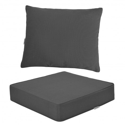 Deep Seat Chair Cushion Pads Set with Rope Belts for Indoor and Outdoor-Gray - Color: Gray LuxuryLifeWay Online Store