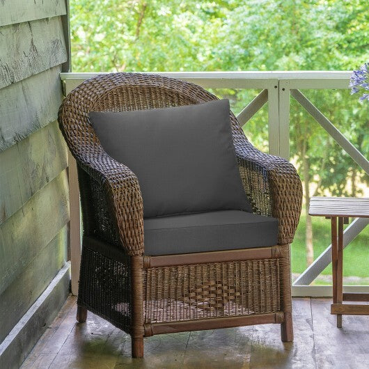 Deep Seat Chair Cushion Pads Set with Rope Belts for Indoor and Outdoor-Gray - Color: Gray LuxuryLifeWay Online Store