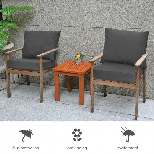 Deep Seat Chair Cushion Pads Set with Rope Belts for Indoor and Outdoor-Gray - Color: Gray LuxuryLifeWay Online Store