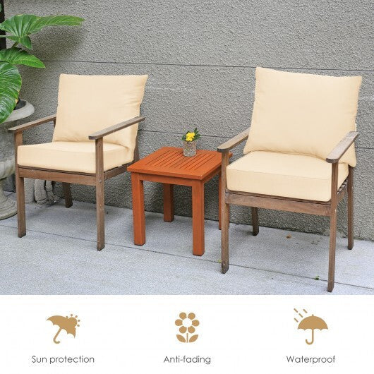 Deep Seat Chair Cushion Pads Set with Rope Belts for Indoor and Outdoor-Beige - Color: Beige LuxuryLifeWay Online Store