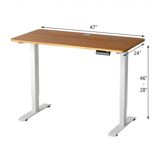 Electric Height Adjustable Standing Desk with Memory Controller-Black