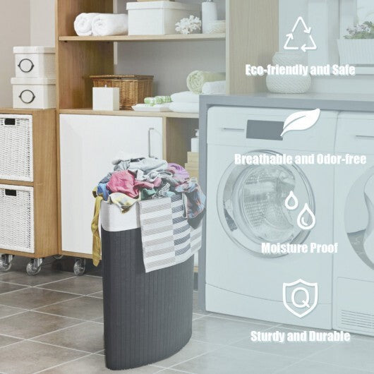 Corner Bamboo Hamper Laundry Basket-Black - Color: Black LuxuryLifeWay Online Store