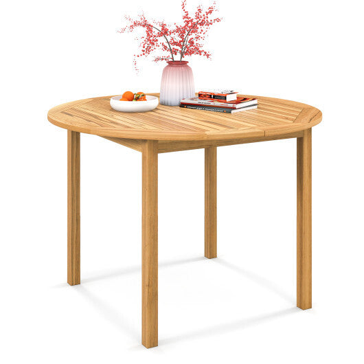 4-Person Large Round Outdoor Dining Table LuxuryLifeWay Online Store