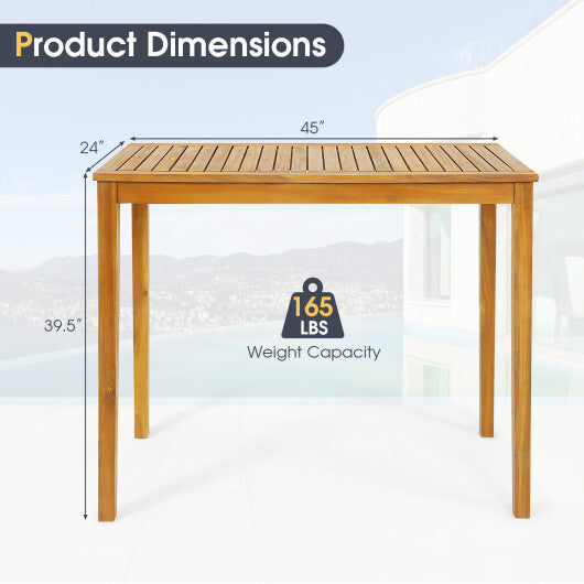 Rectangular Indoor and Outdoor Bar Height Table for Garden LuxuryLifeWay Online Store