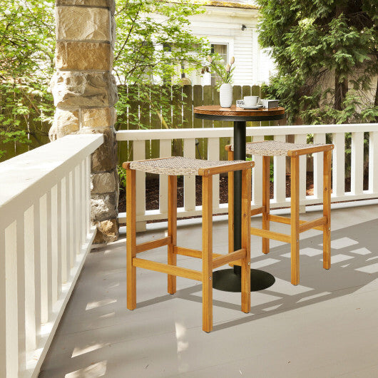 Patio Wood Bar Stools Set of 2/4-2Pieces LuxuryLifeWay Online Store