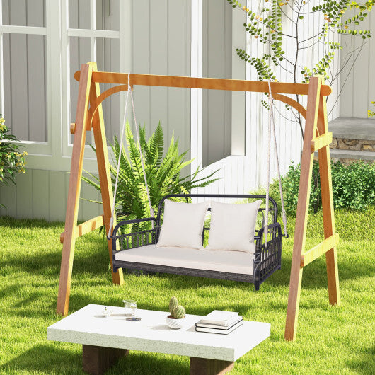 2-Person Outdoor Hanging Chair with Ropes-Gray LuxuryLifeWay Online Store